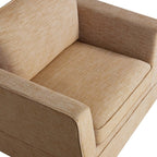 Fitz Skirted Armchair, Apricot Linen Blend