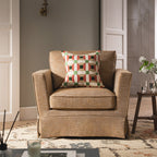 Fitz Skirted Armchair, Apricot Linen Blend