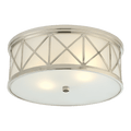 Montpelier Large Flush Mount - Polished Nickel with Frosted Glass
