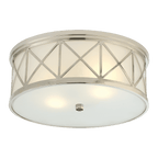 Montpelier Large Flush Mount - Polished Nickel with Frosted Glass