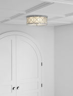 Montpelier Large Flush Mount - Polished Nickel with Frosted Glass