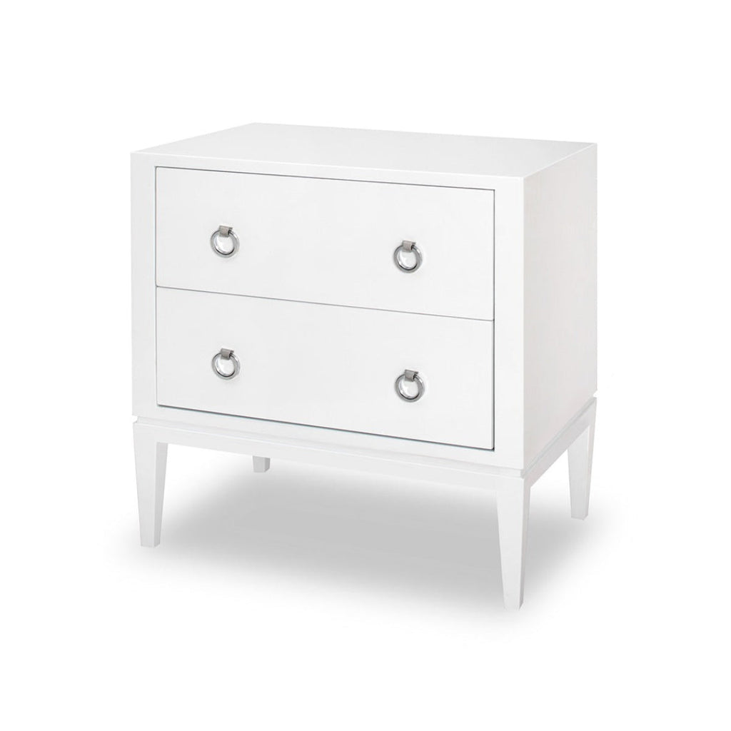 Verona Bedside Table - White High Gloss