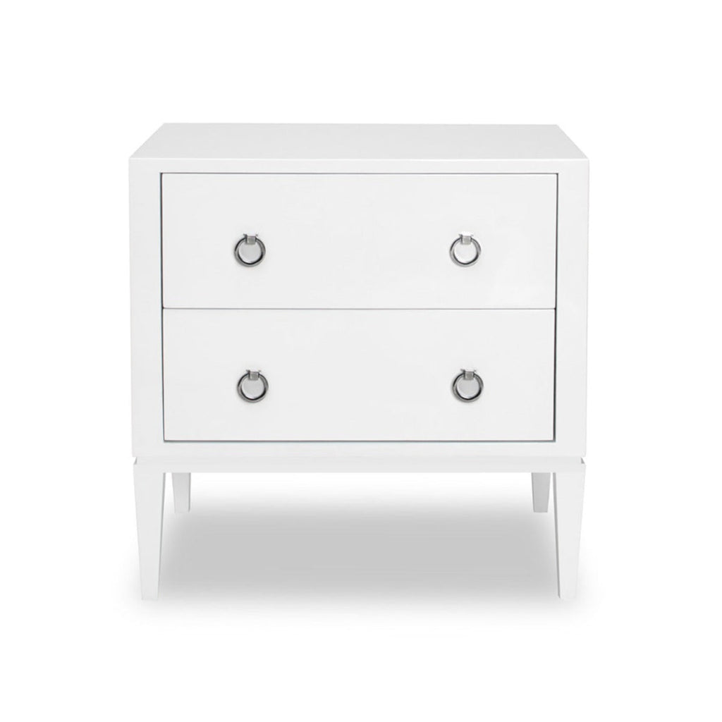 Verona Bedside Table - White High Gloss