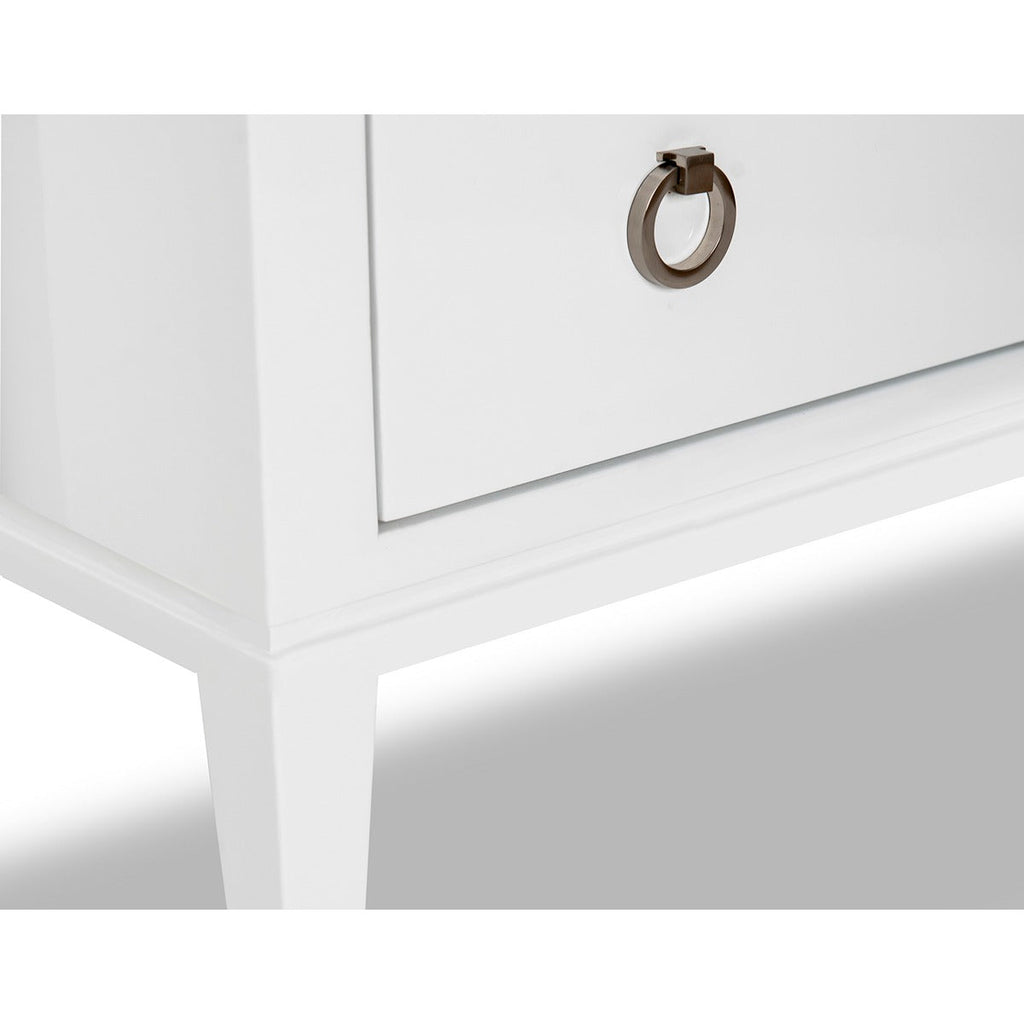Verona Bedside Table - White High Gloss