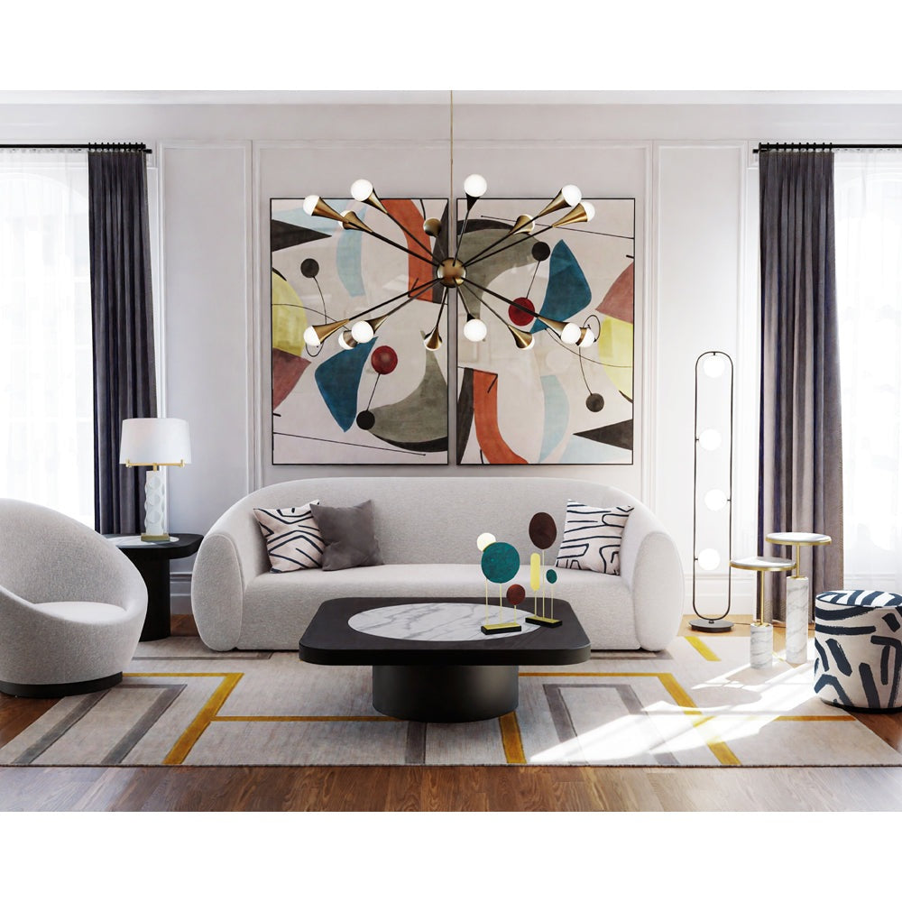 Gamma Pendant Lamp - Black Antique Brass