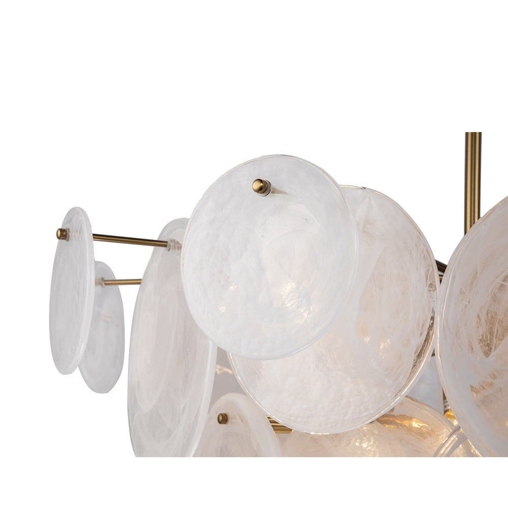 Adagio Pendant Lamp - White Antique Brass