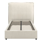 Shiloh Single Bed - Ivory Linen Blend