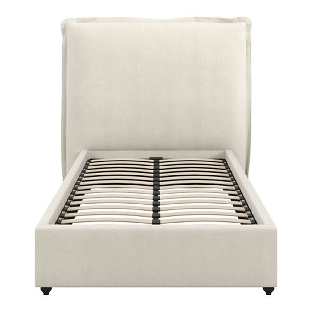 Shiloh Single Bed - Ivory Linen Blend