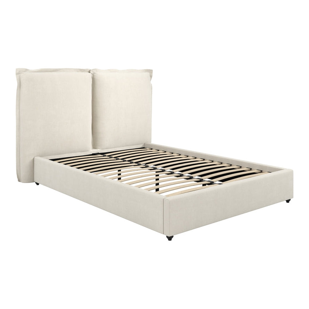 Shiloh Double Bed - Ivory Linen Blend