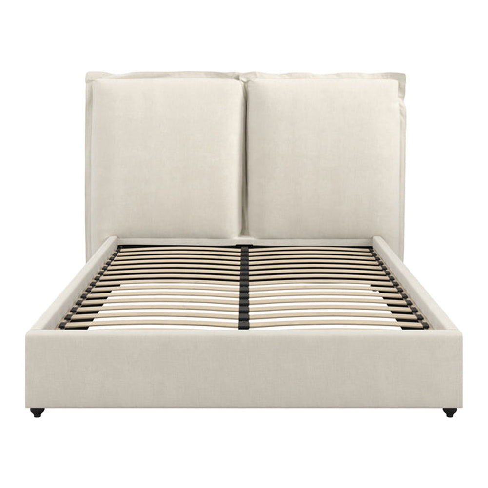 Shiloh Double Bed - Ivory Linen Blend