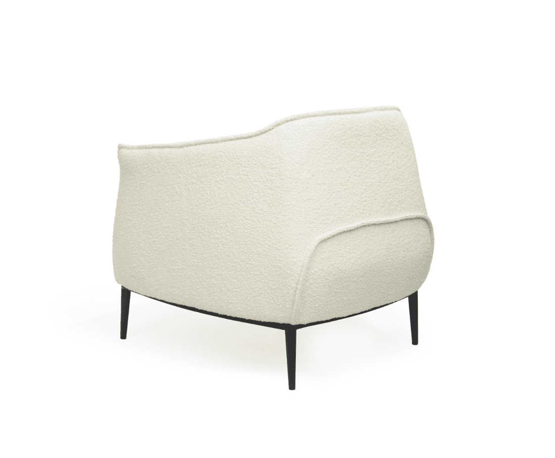 Tyrone Lounge Chair - Chex Bouclé Polar