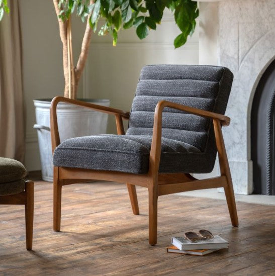 Datsun Armchair - Charcoal Boucle