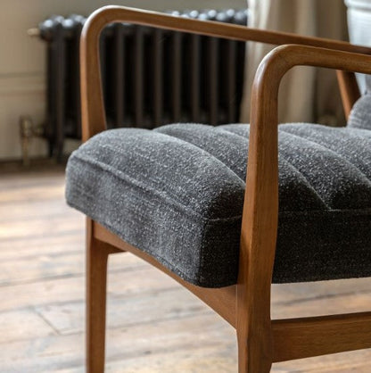 Datsun Armchair - Charcoal Boucle