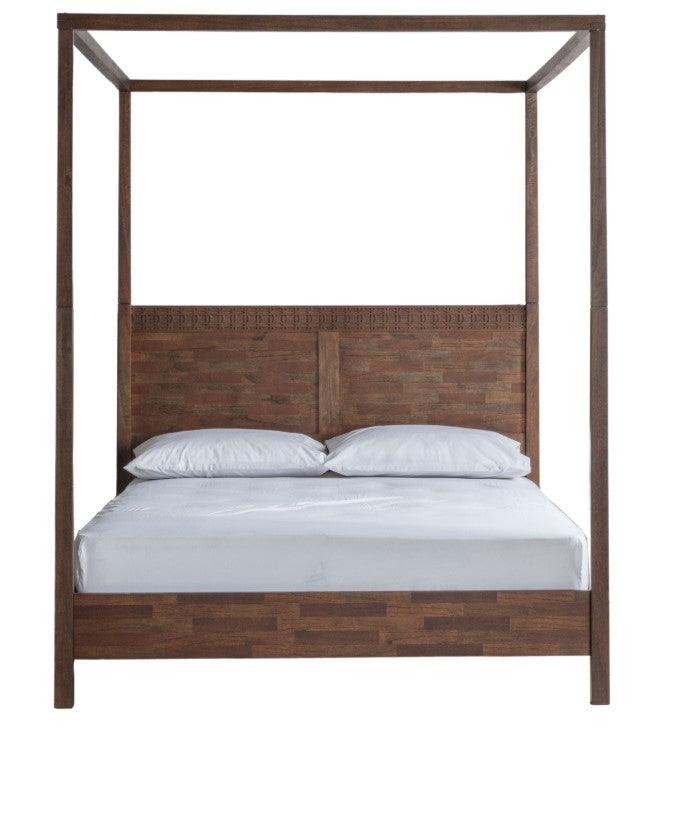 Boho Retreat 4 Poster Bed - Brown