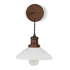 Beaulieu Ceramic Fluted Cone Wall Light - Antique Bronze