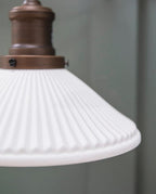 Beaulieu Ceramic Fluted Cone Wall Light - Antique Bronze