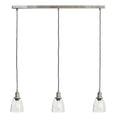 Trio of Hoxton Domed Pendant Light - Satin Nickel