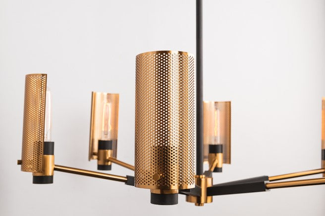 Pilsen 8 Light Chandelier - Brass & Bronze