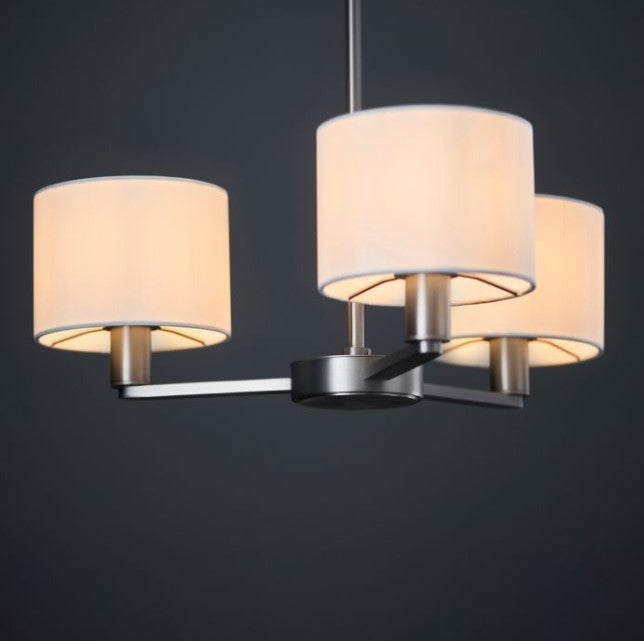 Dani Small 3 Light Pendant Light - Matt Nickel