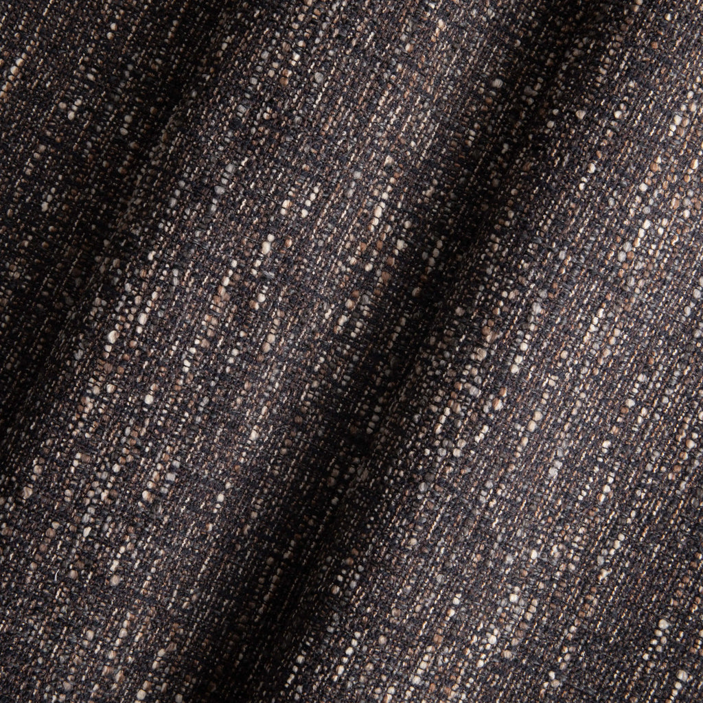 Luca Carver Dining Chair | Speckled Espresso Boucle & Brass