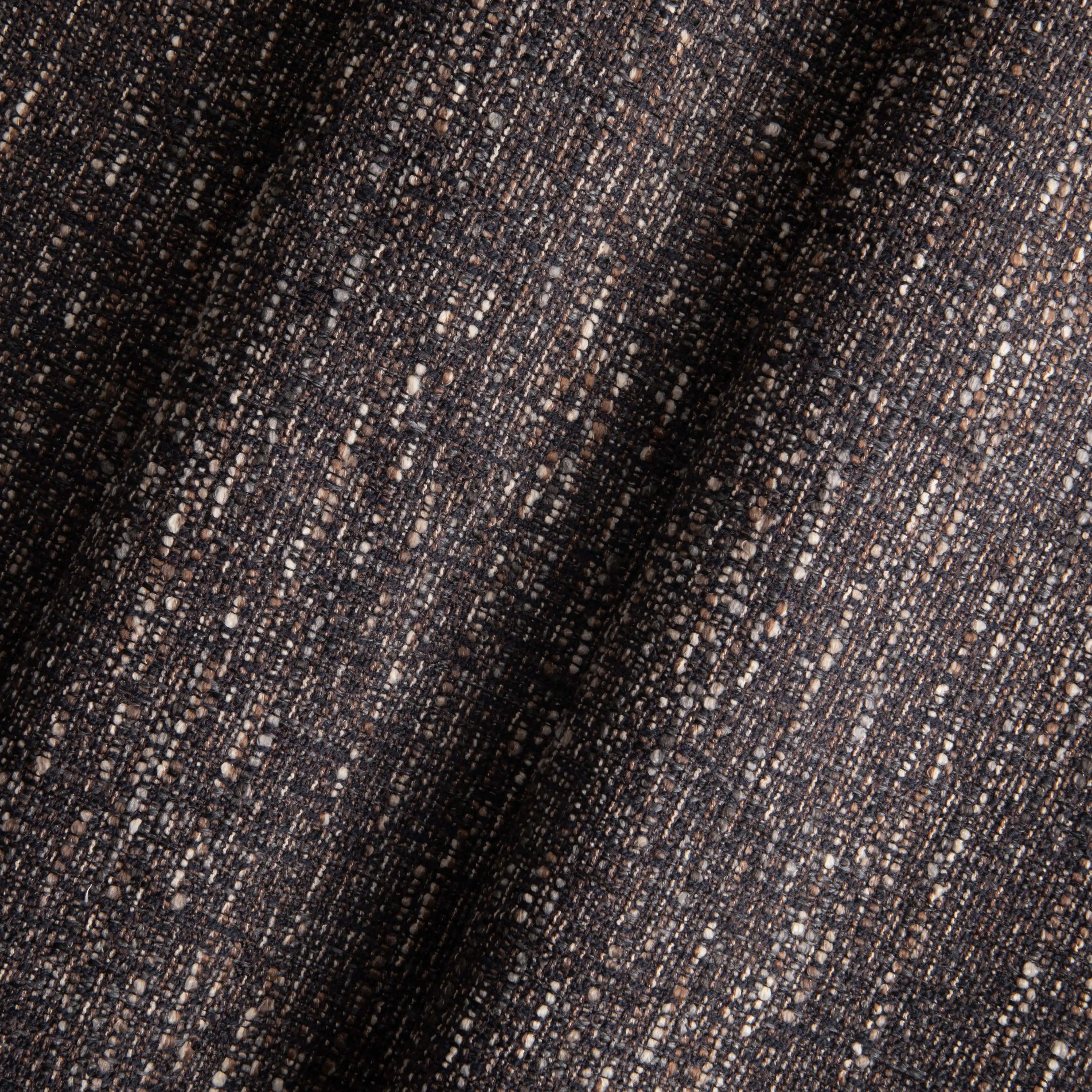 Luca Carver Dining Chair | Speckled Espresso Boucle & Brass