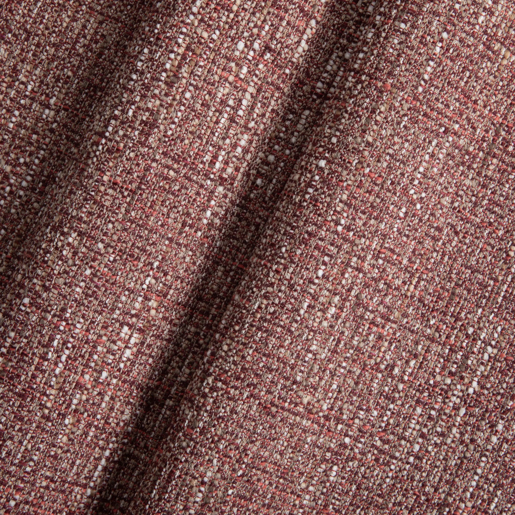 Halston Wooden Dining Chair | Speckled Berry Red Boucle & Walnut