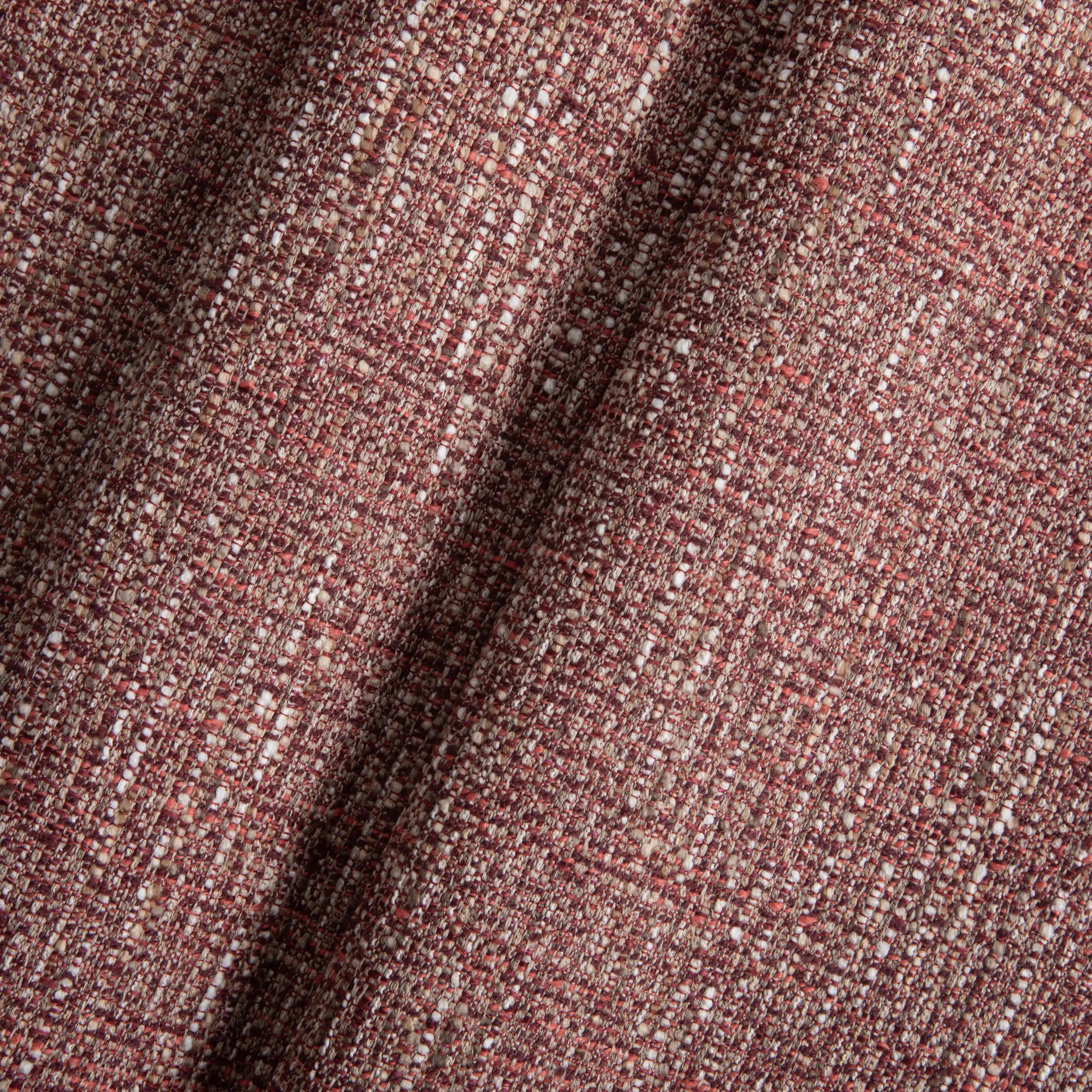 Halston Wooden Dining Chair | Speckled Berry Red Boucle & Walnut