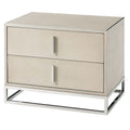 Blain Bedside Table - Overcast Shagreen