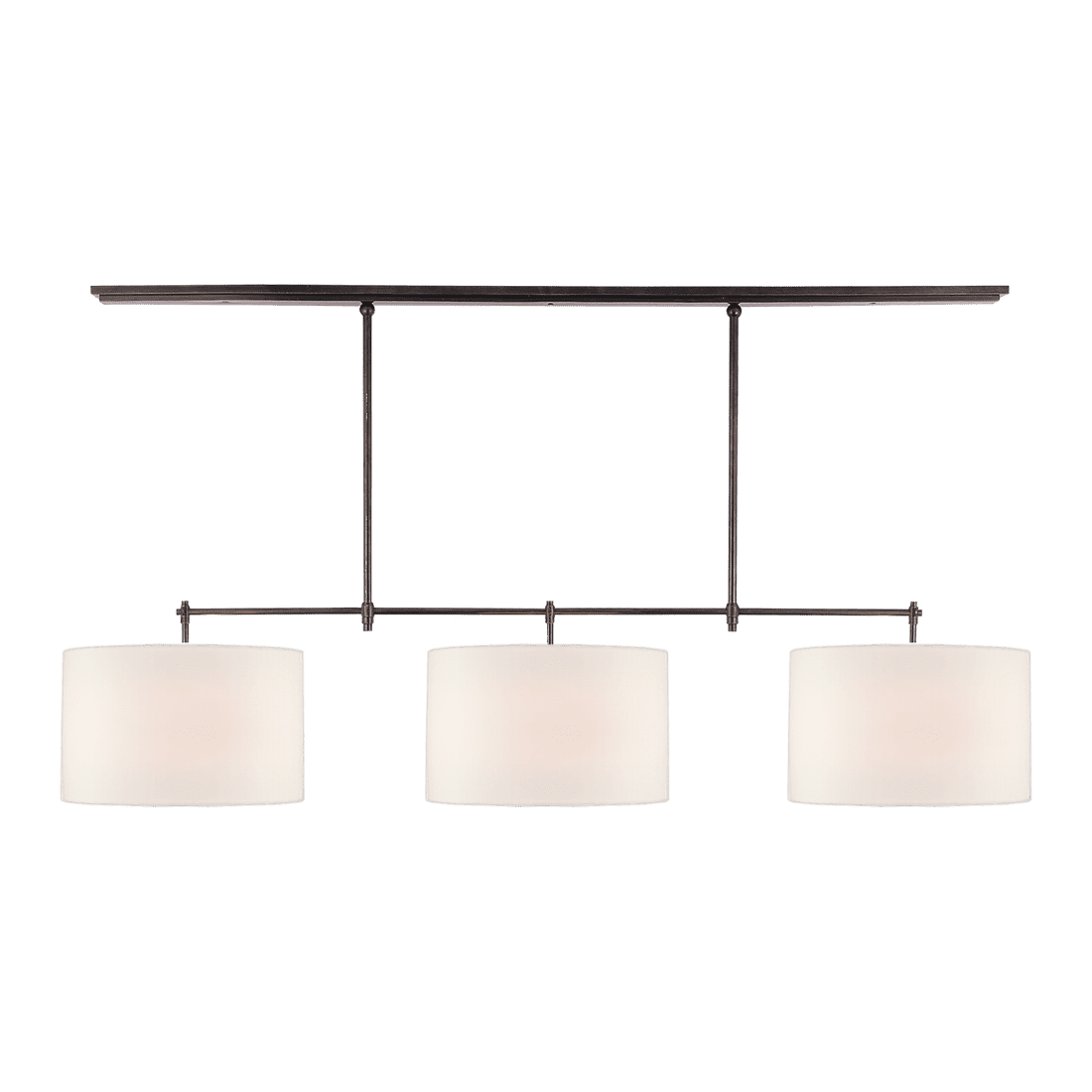 Bryant Large Billiard - Bronze with Linen Shades