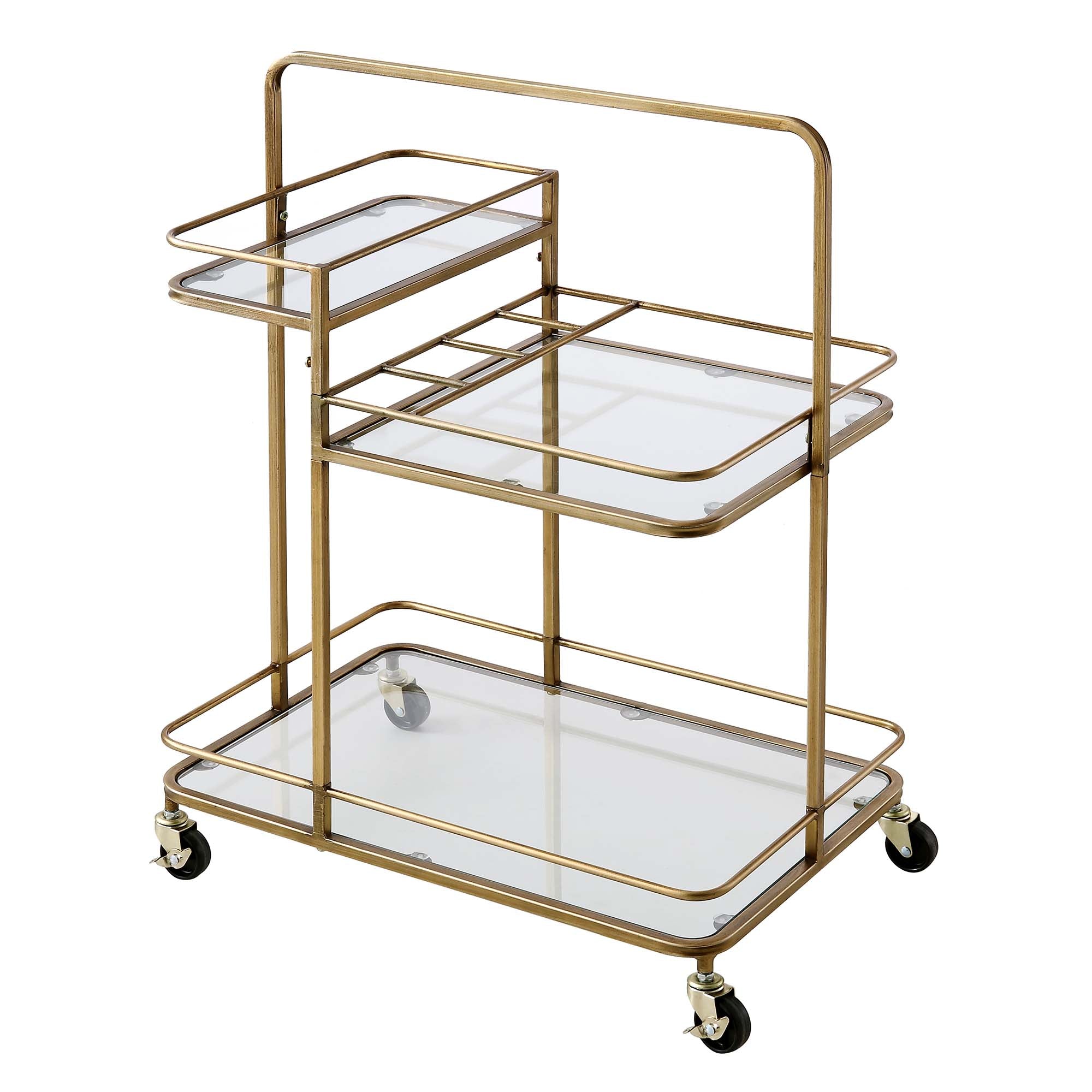 Clementine Antique Brass Effect Drink Trolley