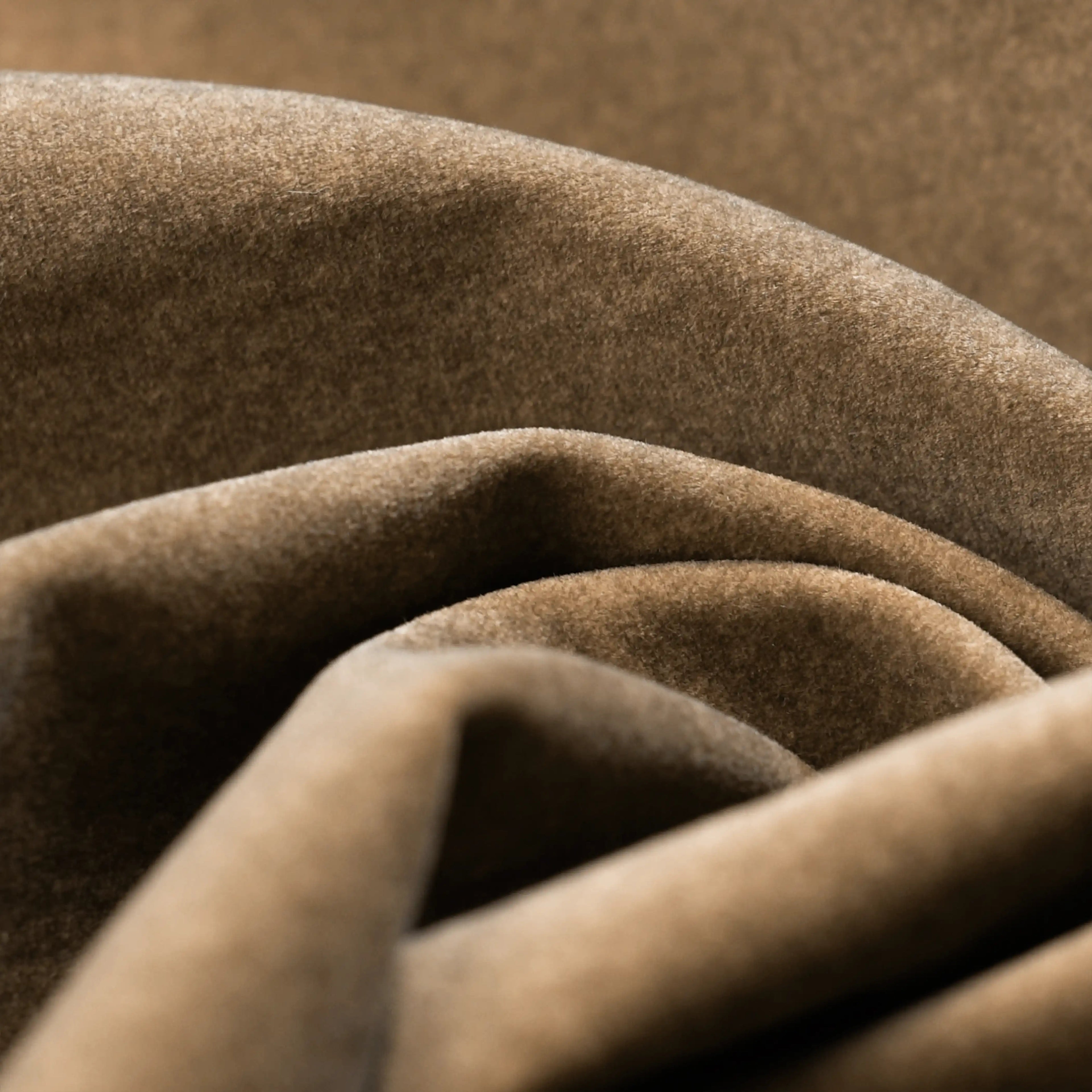 Halston Dining Chair | Truffle Brown Sustainable Mohair Velvet & Walnut