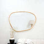 Aaliyah - Light Wood Irregular Wall Mirror 110cm x 80cm