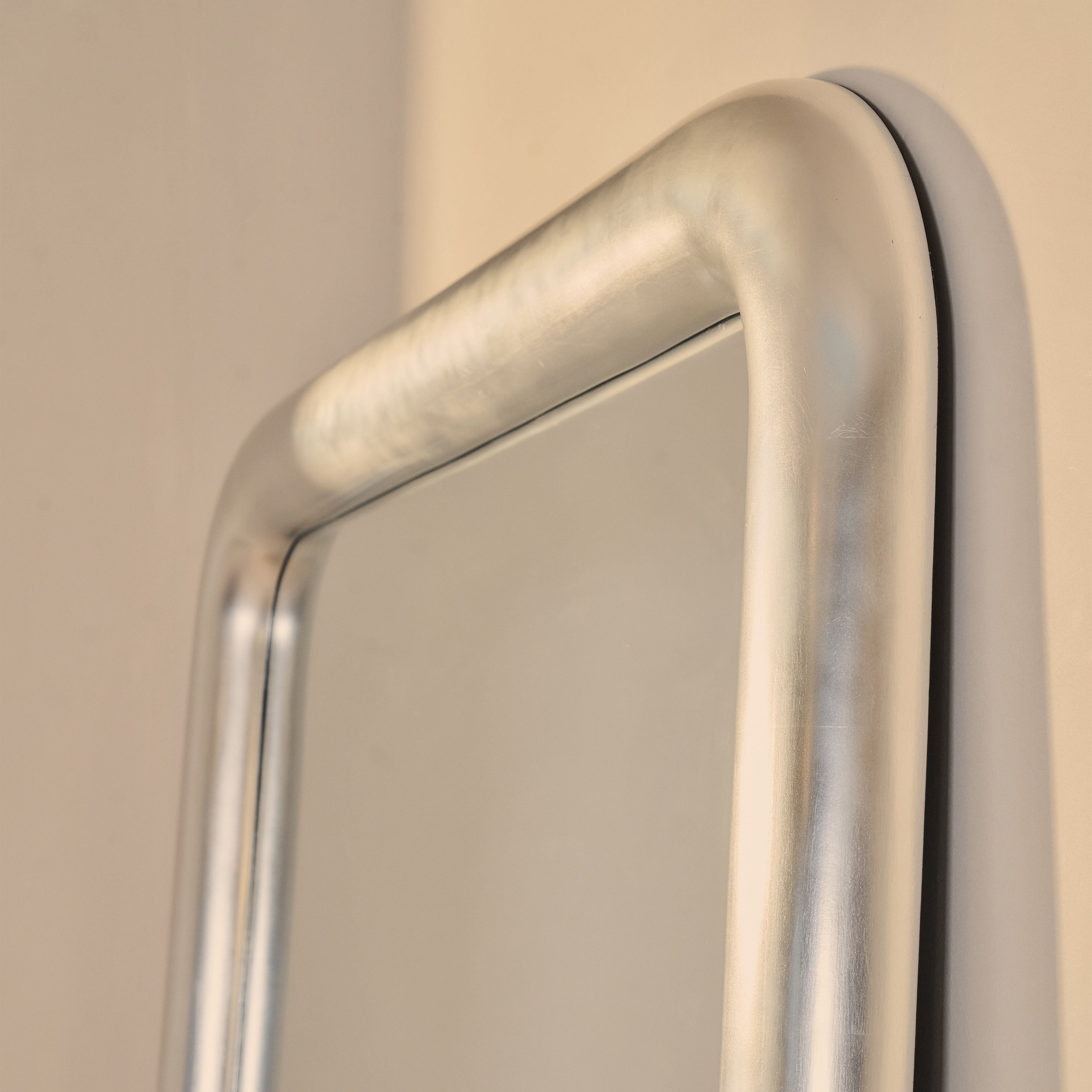 Obsidian - Full Length Rectangular Brushed Chrome Extra Large Mirror 200cm x 120cm