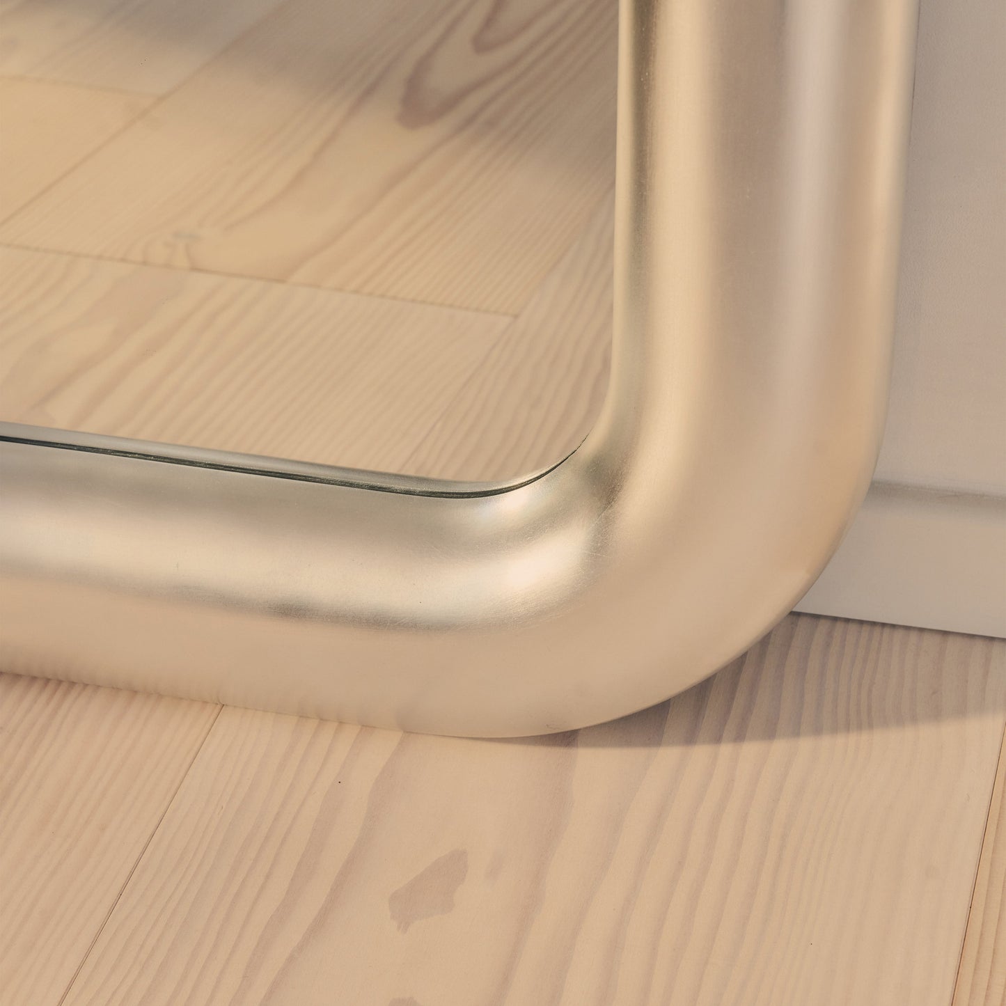 Obsidian - Full Length Rectangular Brushed Chrome Extra Large Mirror 200cm x 120cm