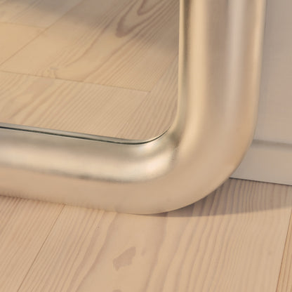 Obsidian - Full Length Rectangular Brushed Chrome Extra Large Mirror 200cm x 120cm