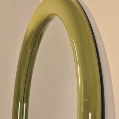 Obsidian - Full Length Arched Olive Gloss Extra Large Mirror 200cm x 120cm
