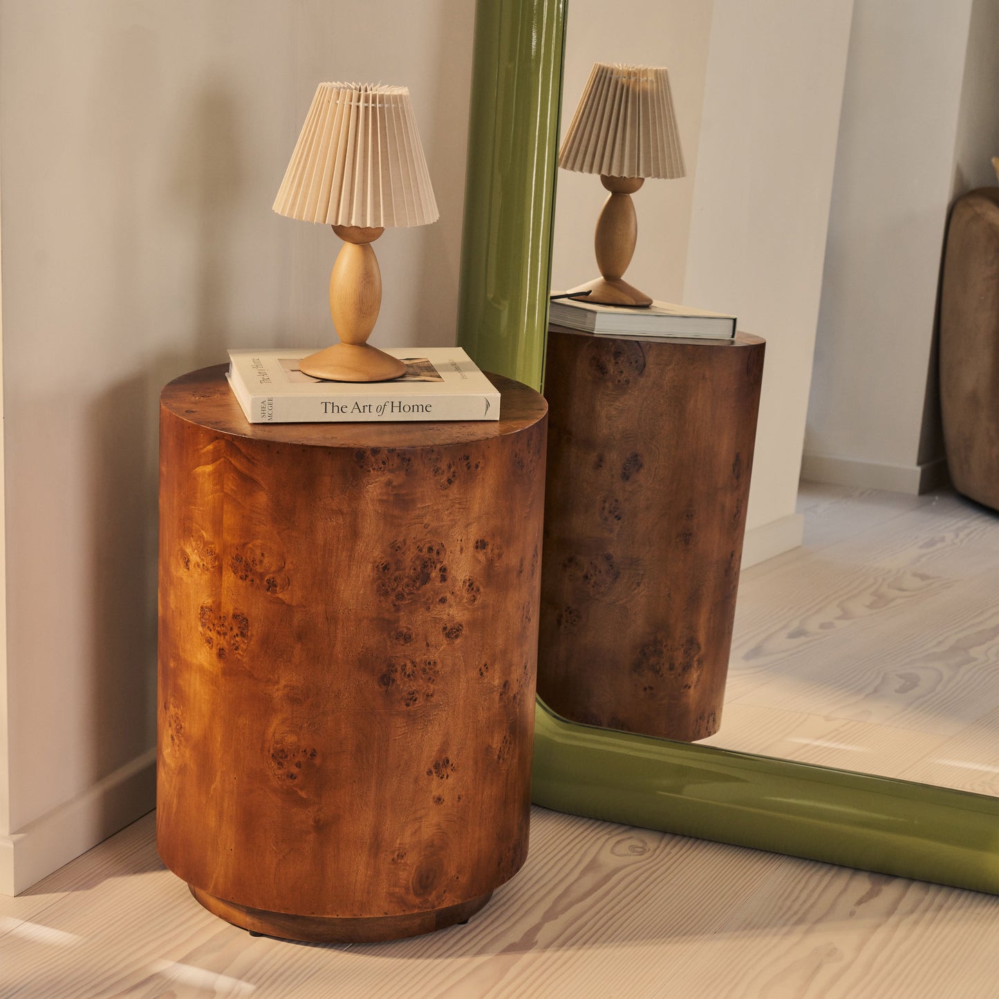 Obsidian - Full Length Arched Olive Gloss Extra Large Mirror 200cm x 120cm