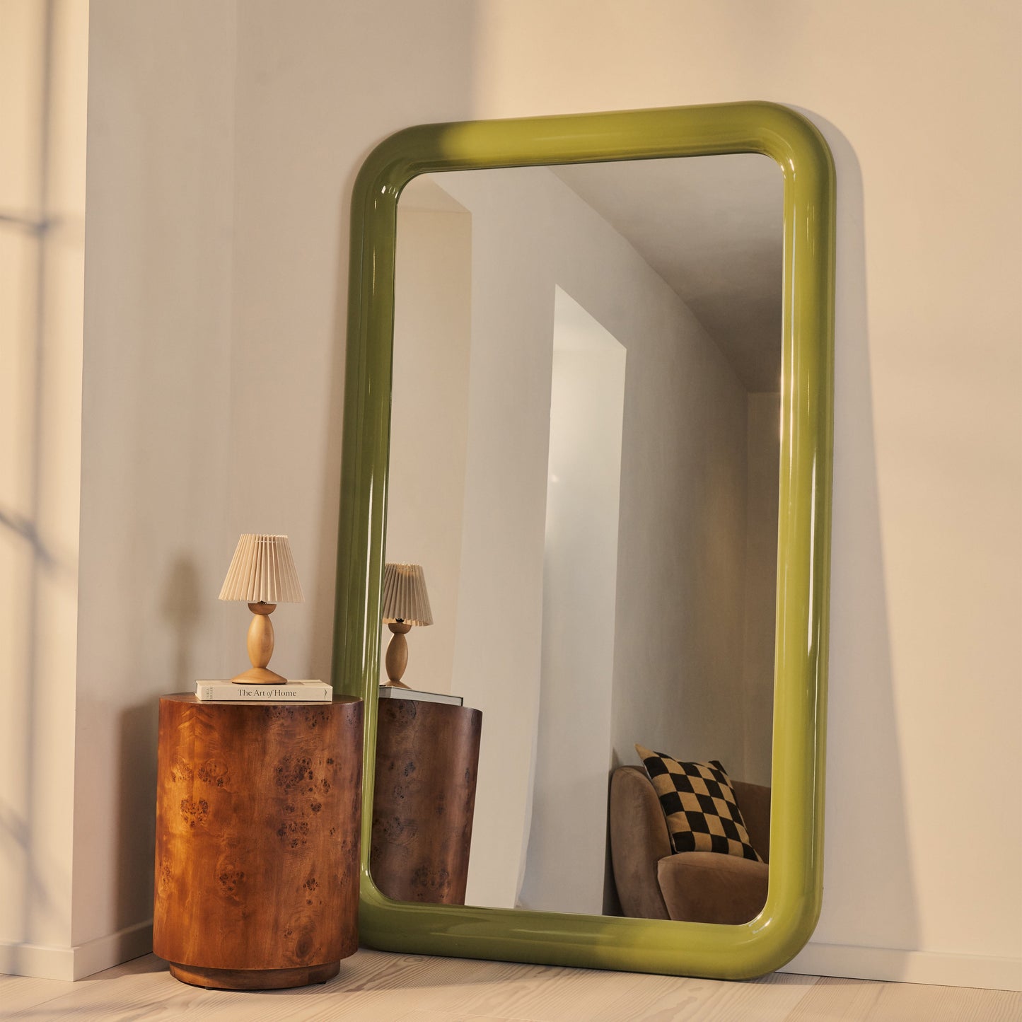 Obsidian - Full Length Rectangular Olive Gloss Extra Large Mirror 200cm x 120cm