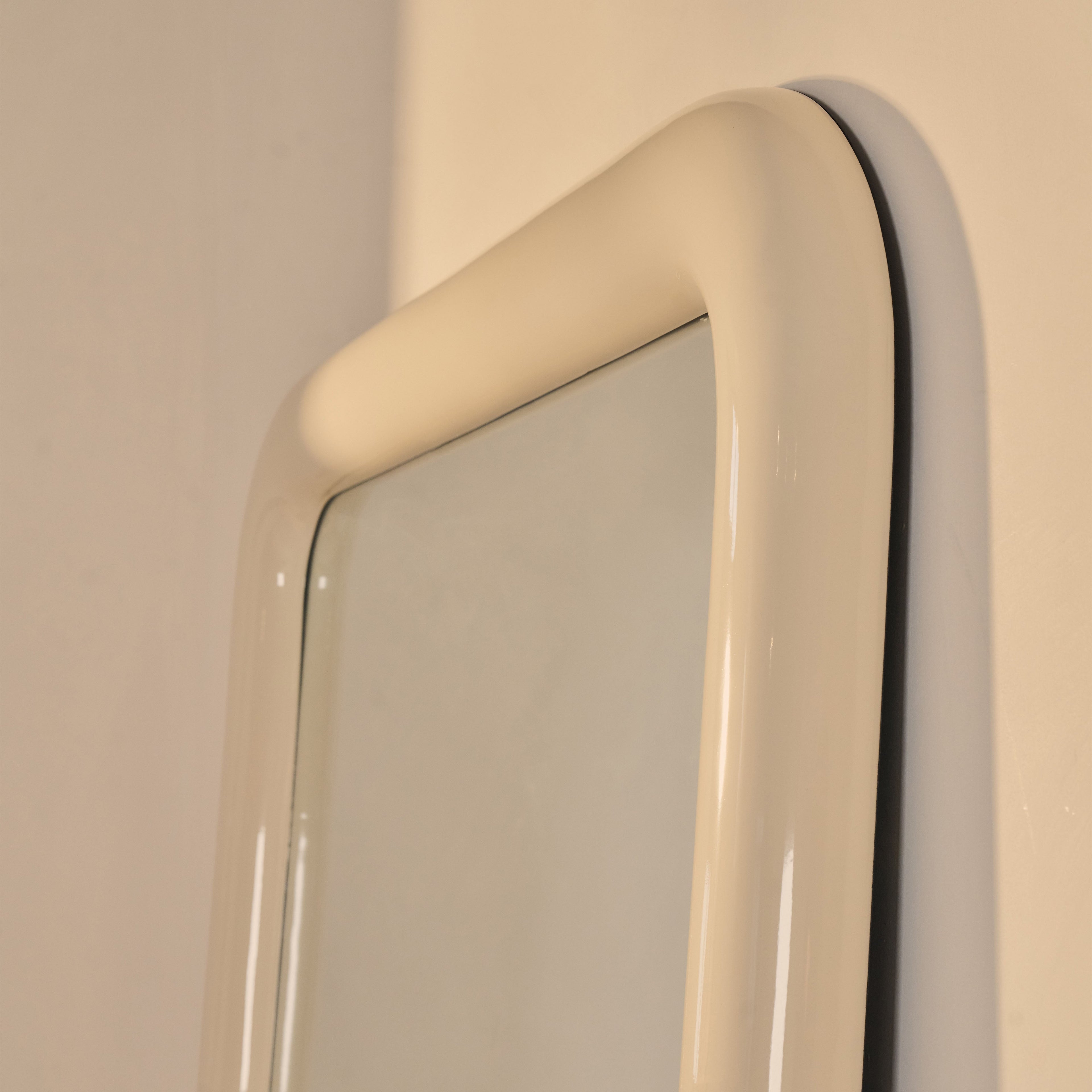 Obsidian - Full Length Rectangular Ivory Gloss Extra Large Mirror 200cm x 120cm