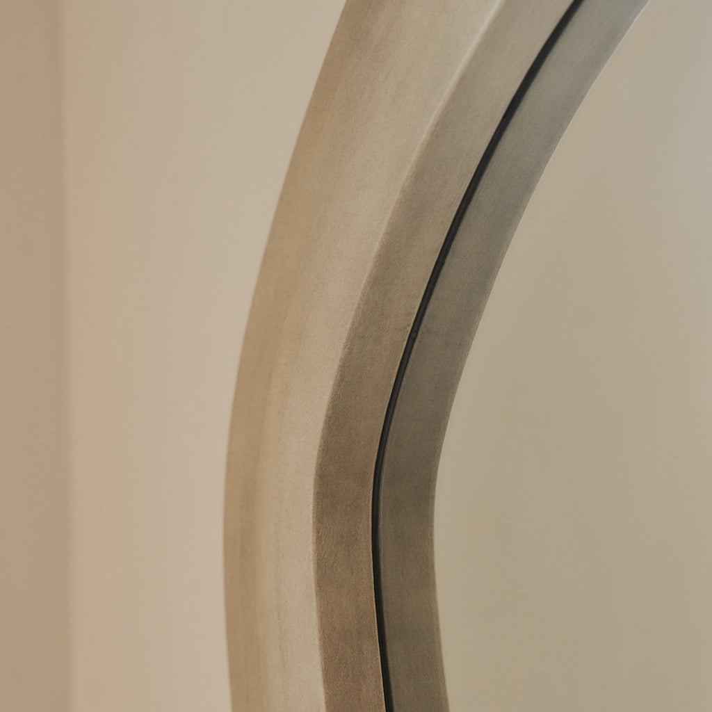 Luciana - Full Length Wave Concrete Extra Large Mirror 180cm x 105cm