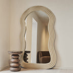 Luciana - Full Length Wave Concrete Extra Large Mirror 180cm x 105cm