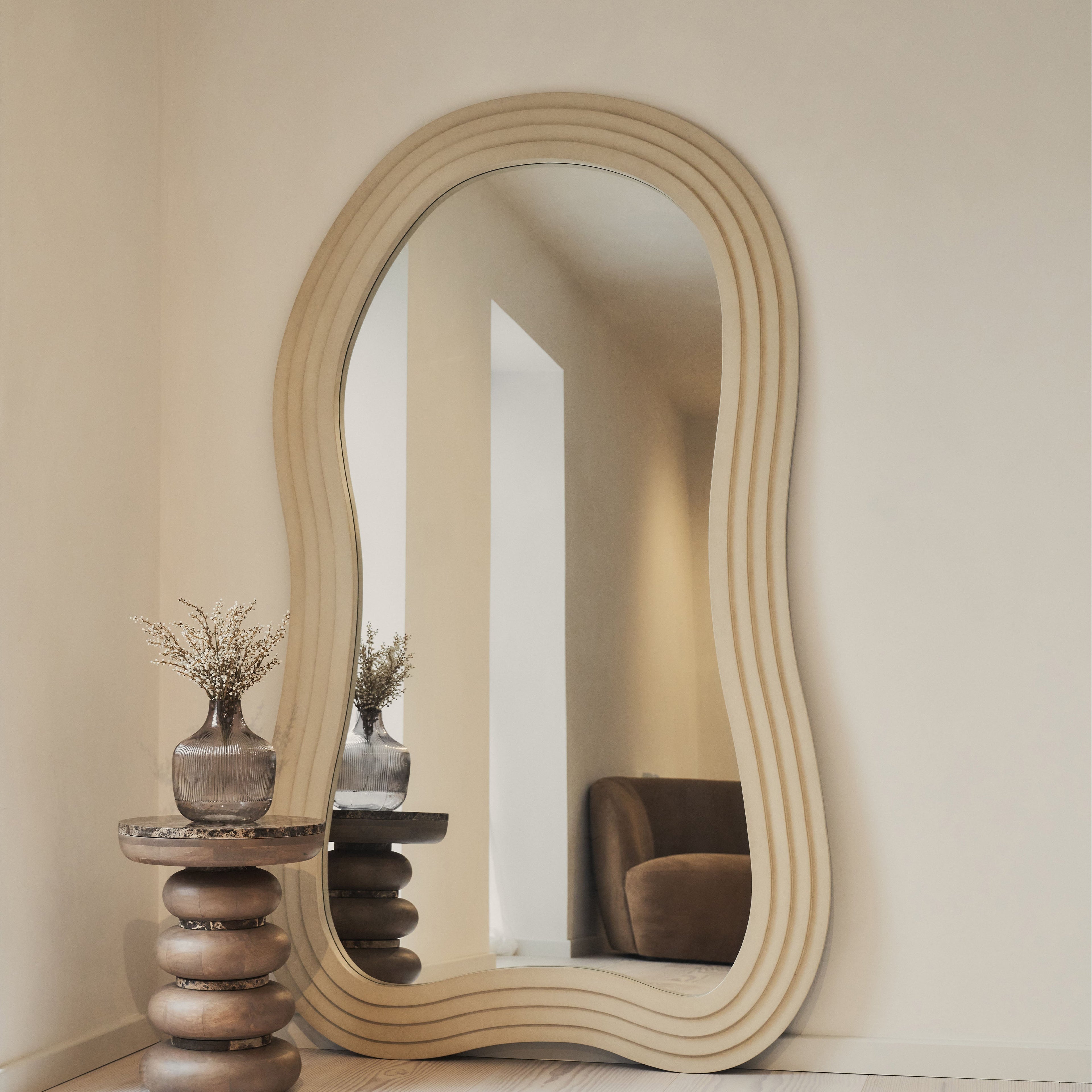 Luciana - Full Length Irregular Concrete Extra Large Mirror 200cm x 115cm