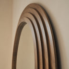 Luciana - Full Length Irregular Warm Wood Extra Large Mirror 200cm x 115cm