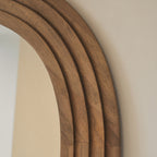 Luciana - Full Length Irregular Warm Wood Extra Large Mirror 200cm x 115cm