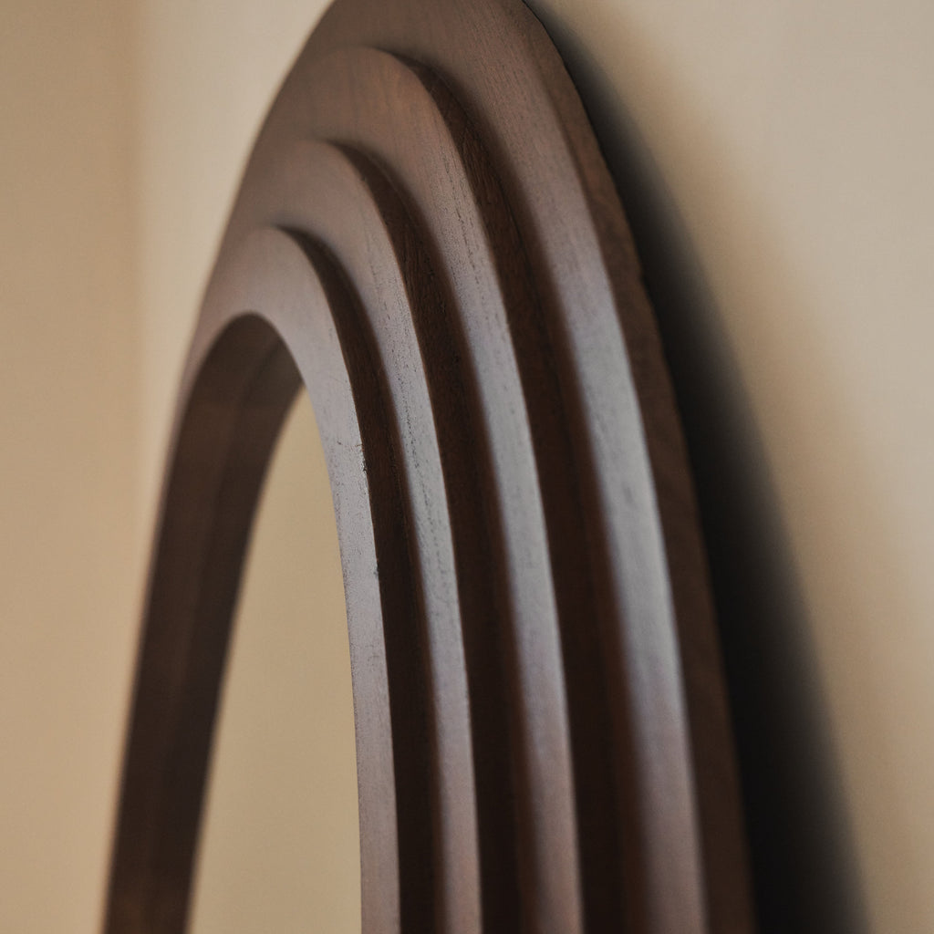 Luciana - Full Length Irregular Dark Wood Extra Large Mirror 200cm x 115cm