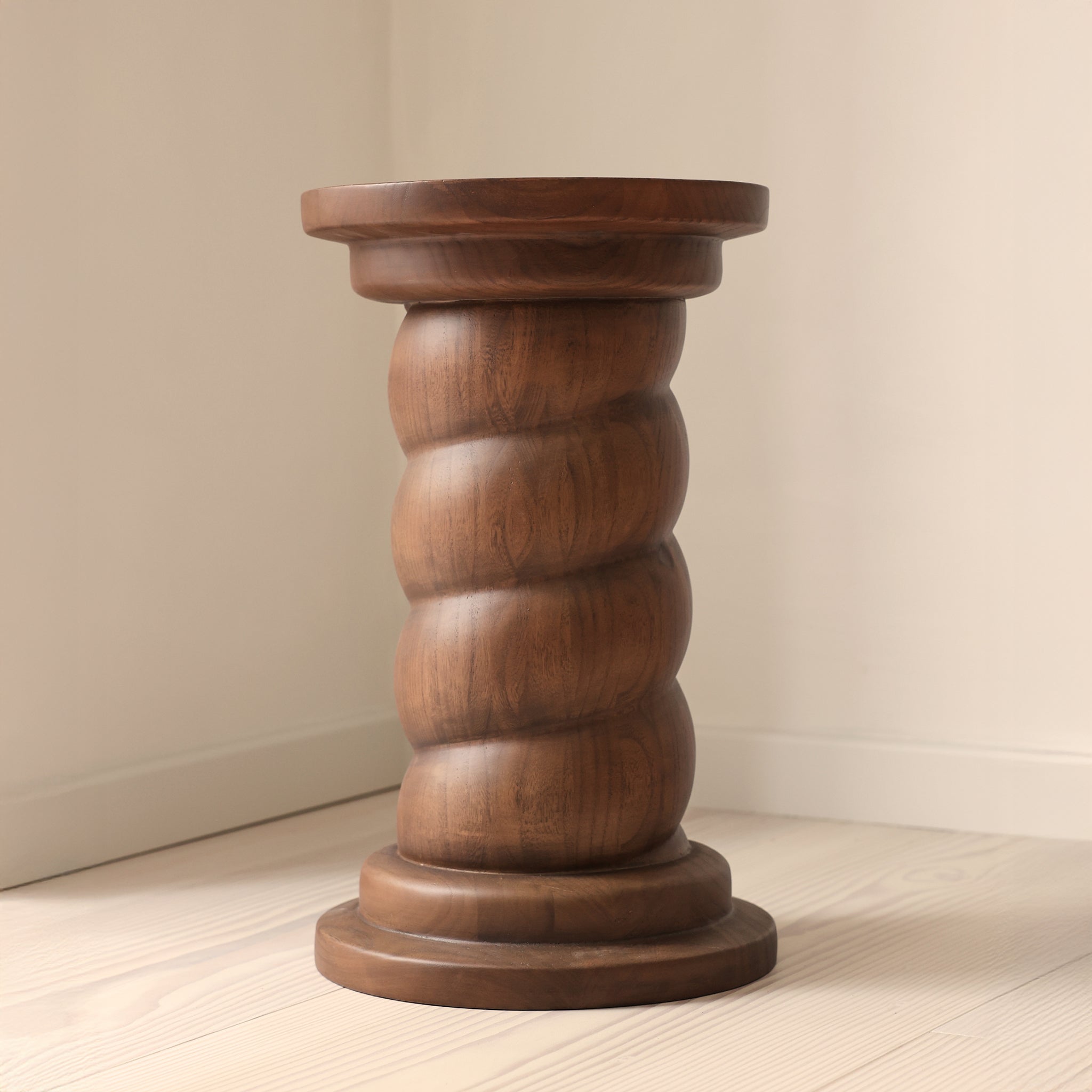 Cassia - Dark Wood Retro Side Table