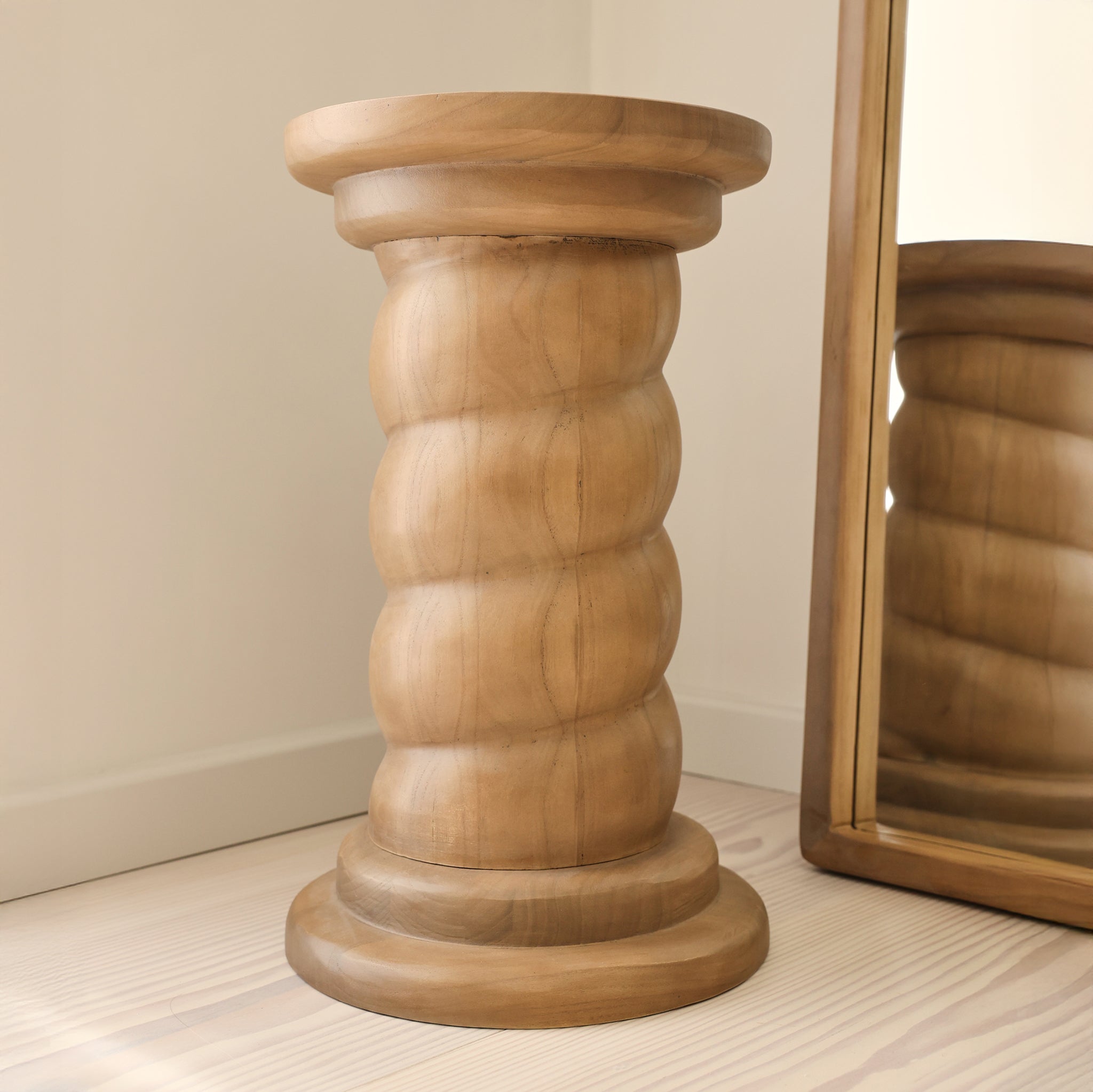 Cassia - Warm Wood Retro Side Table