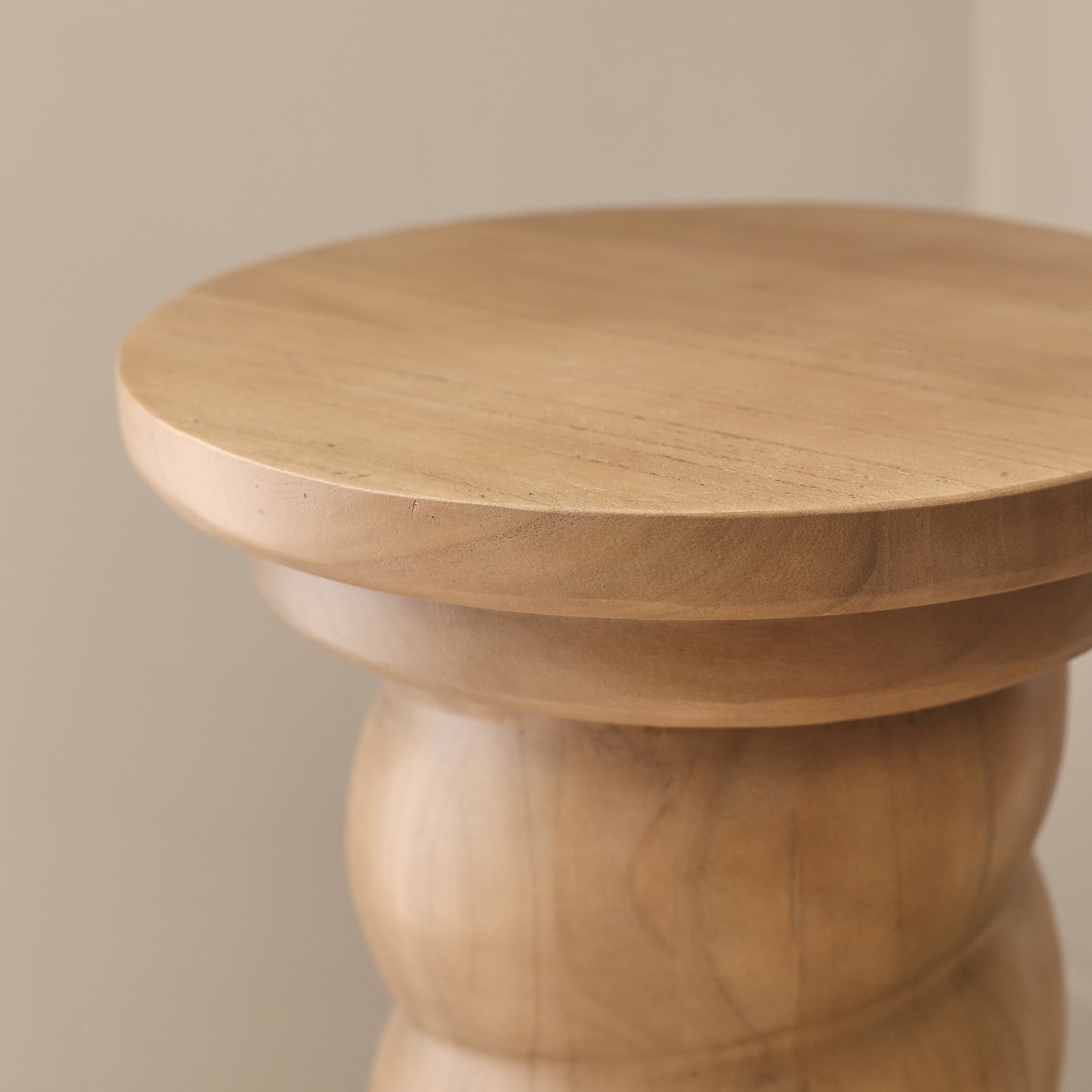Cassia - Warm Wood Retro Side Table