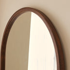 Arden - Dark Wood Full Length Arched Wooden Mirror 175cm x 95cm