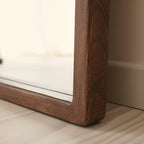 Arden - Dark Wood Full Length Arched Wooden Mirror 175cm x 95cm